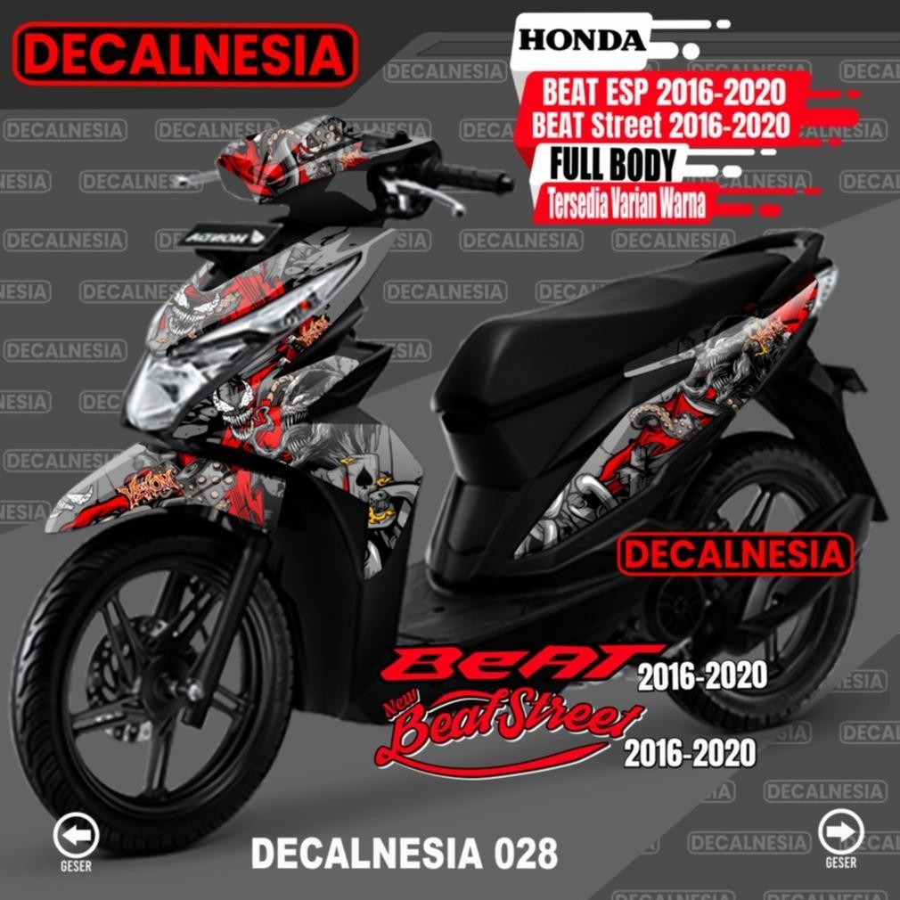 Motor Honda Decal Beat ESP Stiker Beat Street Venom Sticker Dekal Sticker 2017 2018 2019 FullBody