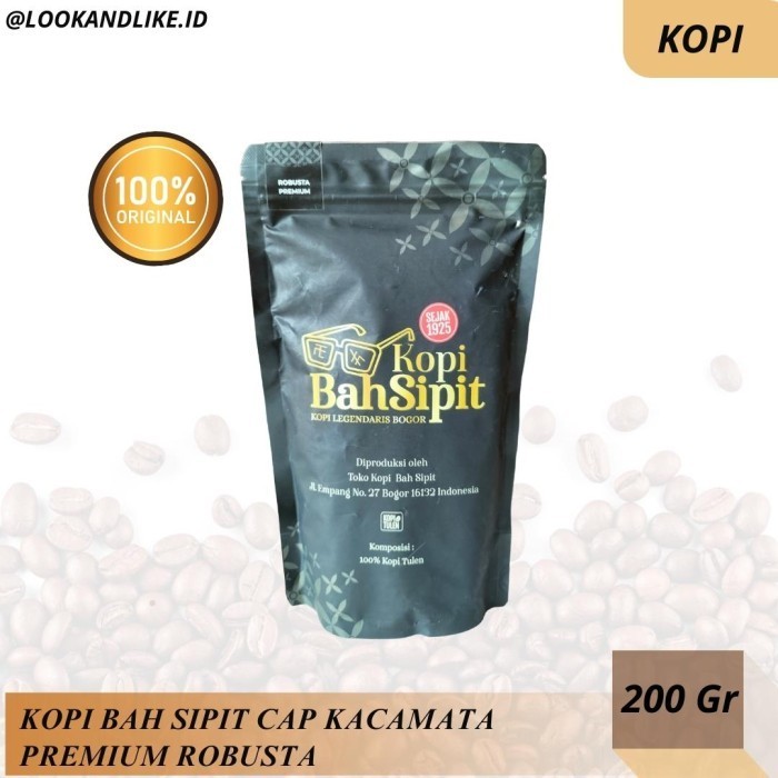 

Ready Kopi Bah Sipit Cap Kacamata 200 gram Robusta Premium