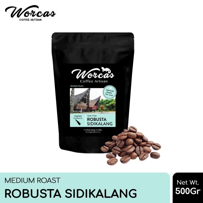 

Ready WORCAS Kopi Robusta Sidikalang 500 Gram - Medium Roast