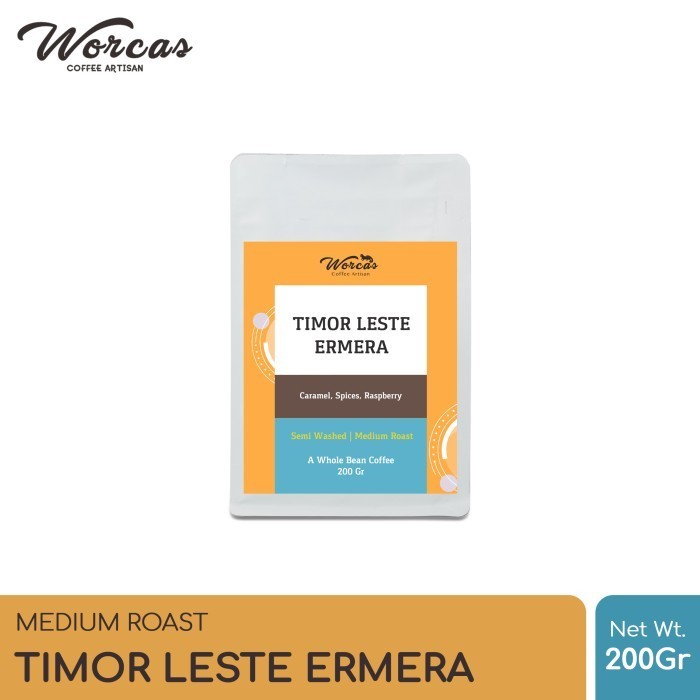 

Ready WORCAS Arabica Timor Leste Ermera 200 Gram - Medium Roasted Coffee