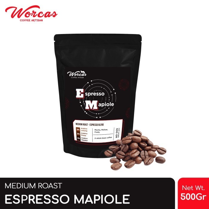 

Ready WORCAS Mapiole Espresso Blend 500 Gram - Medium Roast