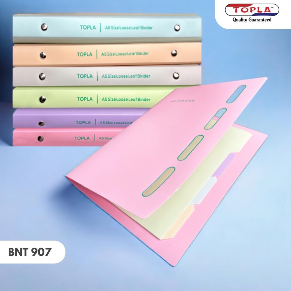 

TOPLA BINDER NOTE 907 A5 BINDER BUKU CATATAN SEKOLAH KERJA KULIAH WARNA PASTEL A5 GRATIS ONGKIR