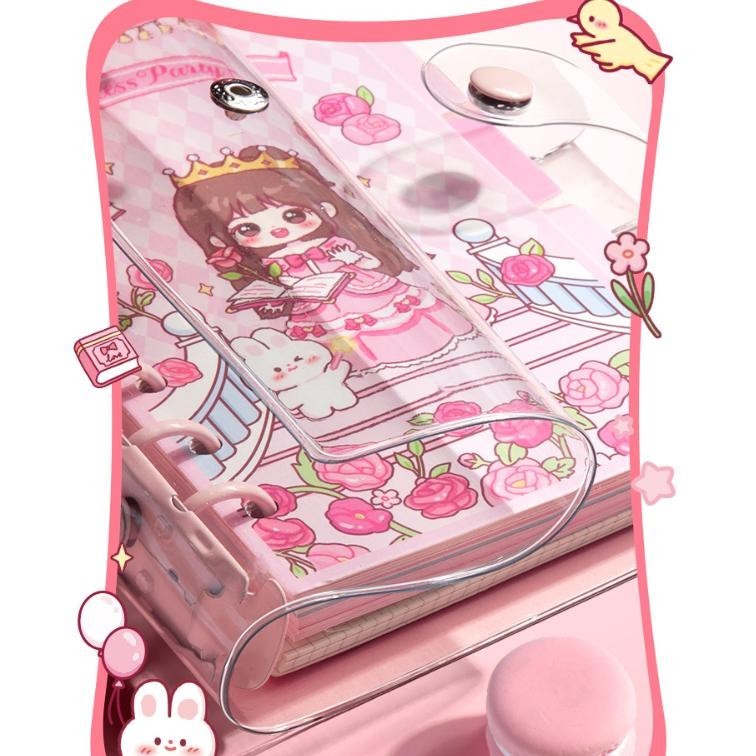 

ed-76 Zumoo Princess Art Binder SET PVC A6 Full Color Paper Planner / Binder SET PVC A6 dengan Loose Leaf Planner Warna GRID Terlaris