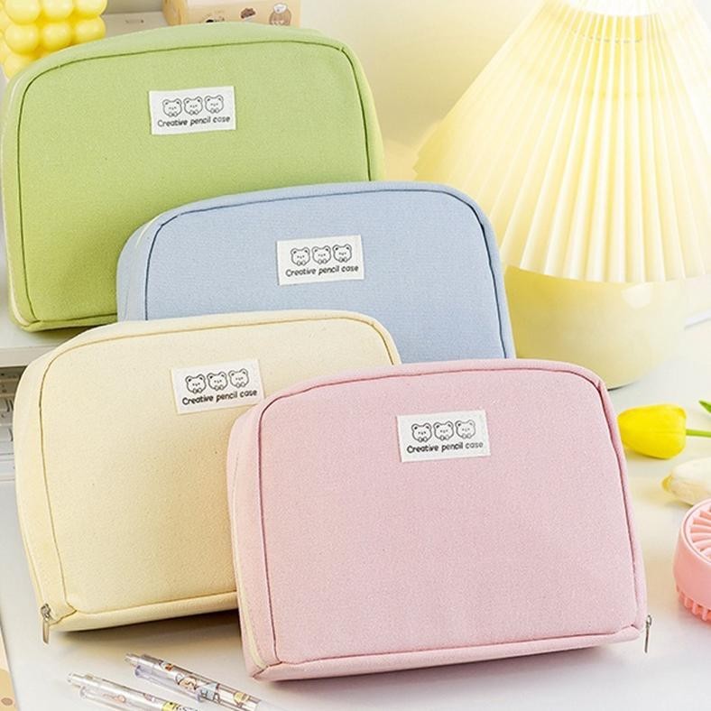 

JPF-1015 8-Layer Super Large Capacity Pencil Case Kawaii Canvas Pencil Box Pen Pouch Organizer for Girls Back to School Stationery Supplies Murah