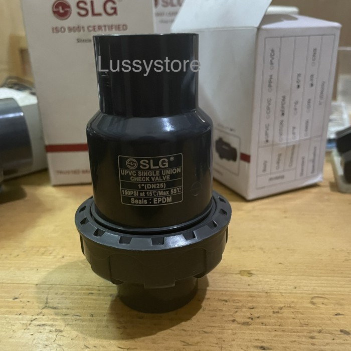 SINGLE UNION CHECK VALVE UPVC SLG 1 INCH / SINGLE WATERMUR SLG 1INCH