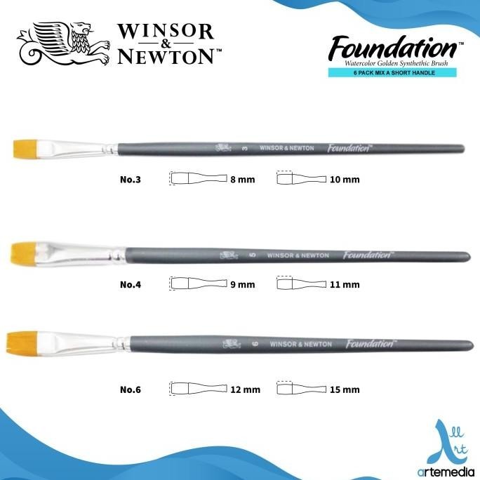 

Kuas Lukis Winsor & Newton Foundation Set 6 Mix A Golden Brush SH LS