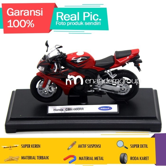 Cabre Diecast Miniatur Mainan Motor Honda Cbr 1000Rr