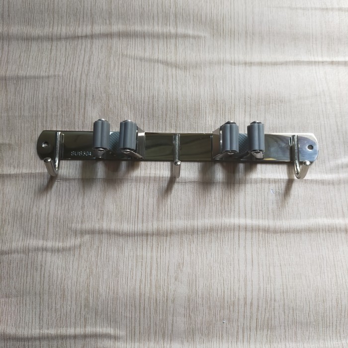 Gantungan Sapu / Gantung Pel Gantung Serbaguna Stainless