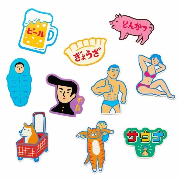 

HIGHTIDE New Retro Die Cut Sticker / Motif Lucu Bahan Premium Anti Air K01