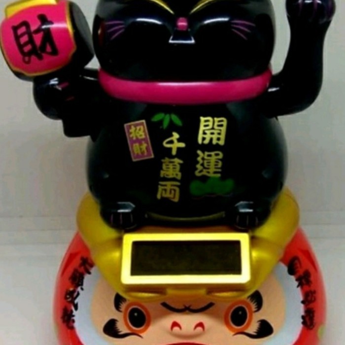 

black edition/lucky cat black edition/kucing solar kecil/kucing bat K01