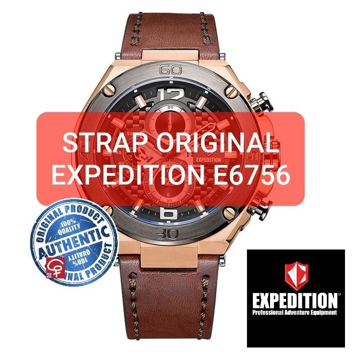 Banyak Dicari Tali Jam Tangan Expedition E6756 E 6756 Original Leather Strap Watch