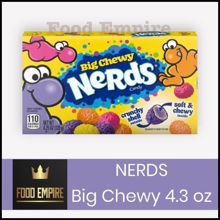 

Nerds Big Chewy Candy 120 Gr | Crunchy Shell Outside, Soft & Chewy Inside