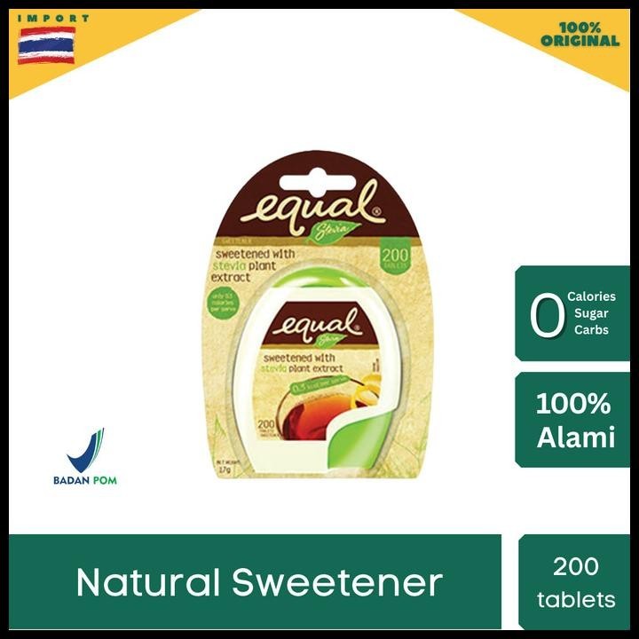 

Equal Naturals Stevia Tablets - Pemanis Stevia Nol Kalori / Sweetener