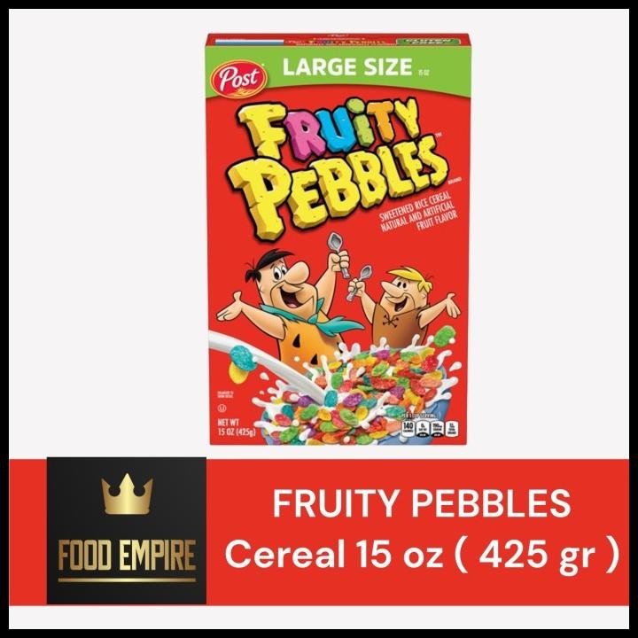 

Post Fruity Pebbles Cereal 15 Oz | Sereal 425 Gram