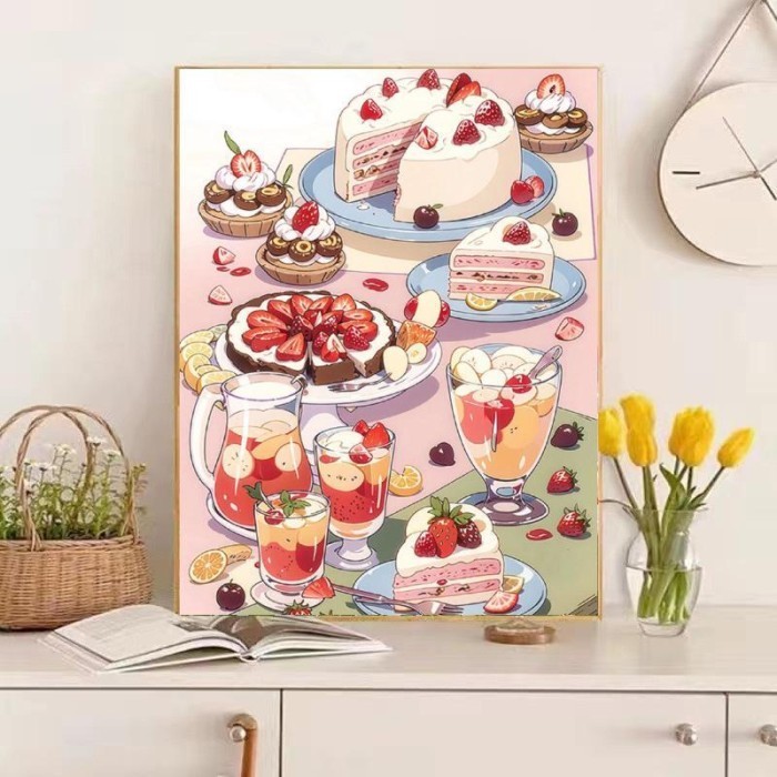 

Paint By Number 40x50cm DIY Paint Kit with Frame Digital Painting K01