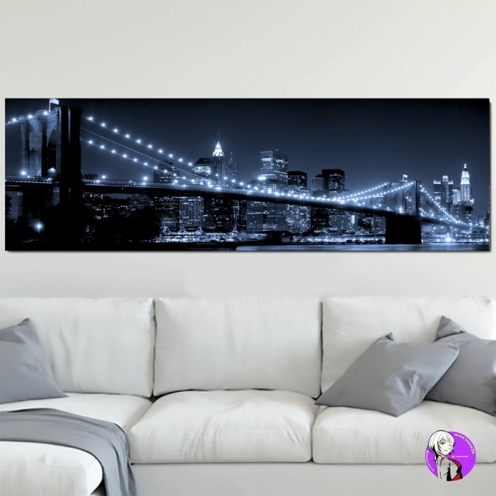 

NIGHT VIEW POSTER uk 100x32cm Free Laminating GLOSSY K01