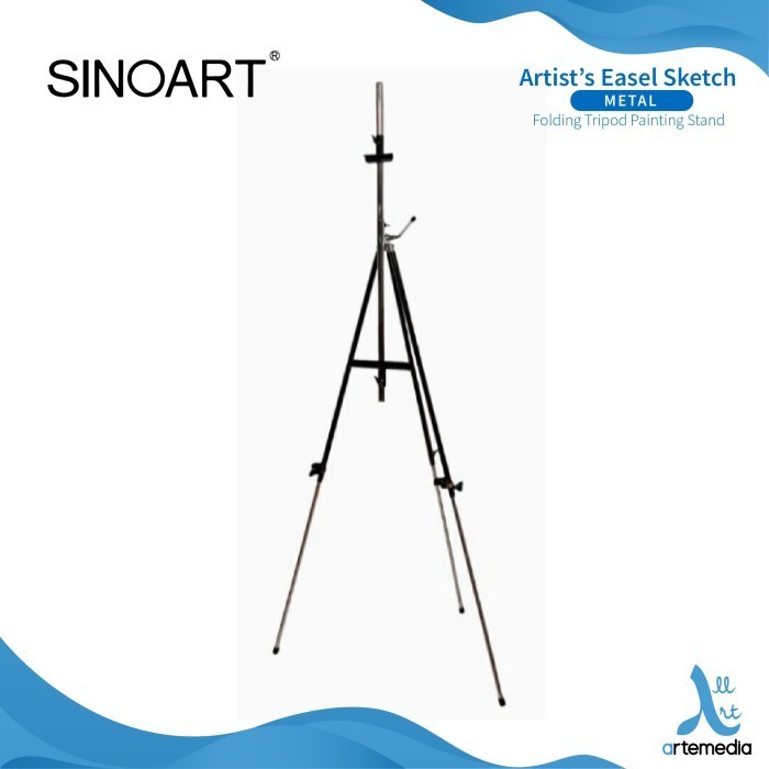 

Easel Lukis Sinoart Artists Sketch Metal Folding Tripod Painting Stand K01