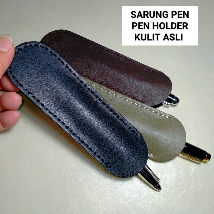 

pen holder sarung pulpen kulit asli