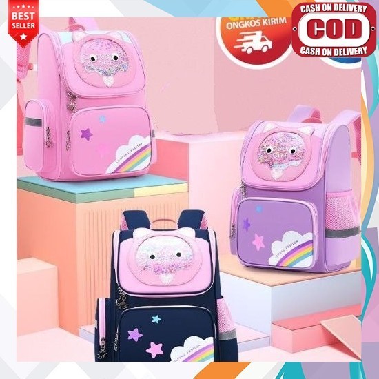 Tas Gendong Anak Unisex Polos Cewe Simple Kekinian Tas Punggung Cowok Kids Bag Unik Bagus Disney V2J