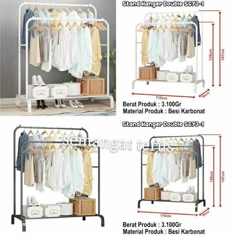 Rak Gantungan Baju Stand Hanger & Rak Sepatu Penyimpan Jak Dan Topi Sepatu & Tas/Lemari Sepatu Sanda