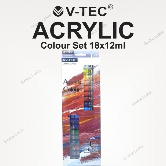 

Ready V-Tec Acrylic Color Set 18x12Ml / Cat Akrilik V-Tec 818-A