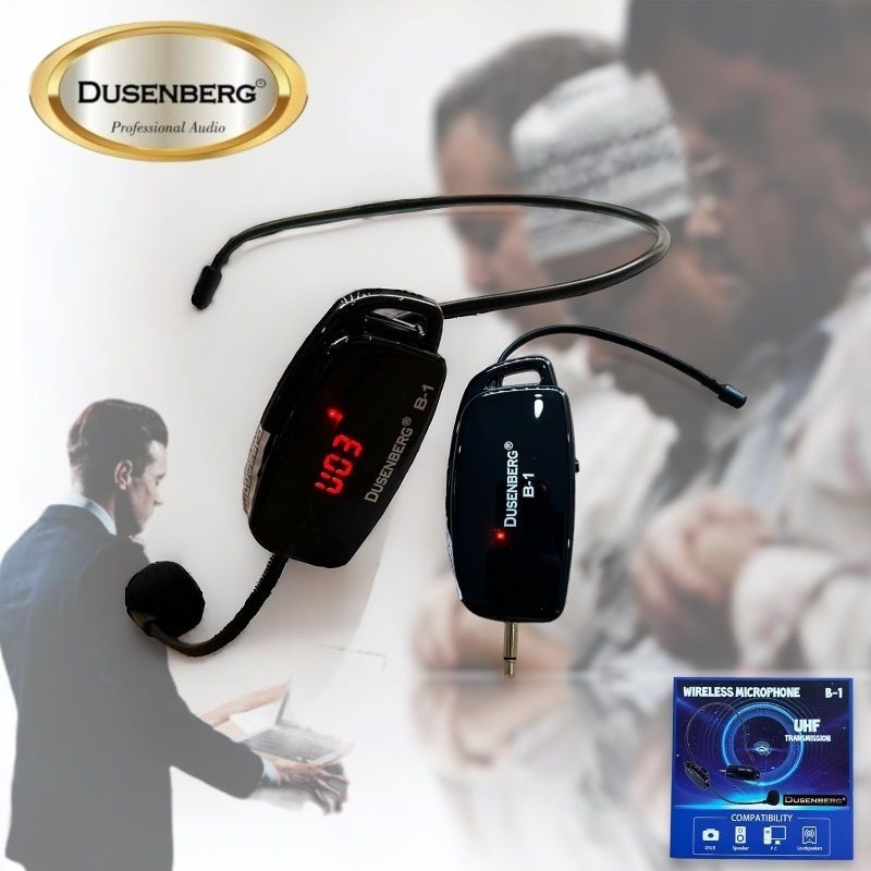Dusenberg Krofon C Clip On Wireless 2.4G Presentasi Imam Masjid
