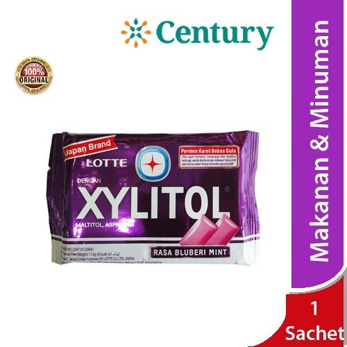 

Xylitol Blueberry Mint Sachet / Permen Karet Candy / Bau Mulut