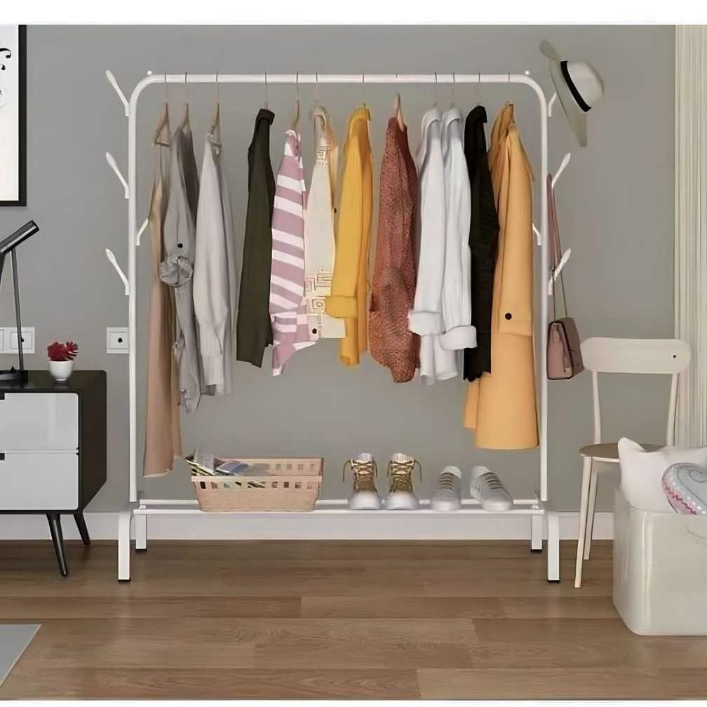Shenar Gantungan Baju Besi Kuat Gawang Baju Gamis Display Butik Big Stand Hanger Portable Best Selle