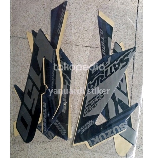 Striping Stiker Satria Fu 150 Fi Led Injeksi Tahun 2022 Biru Dongker