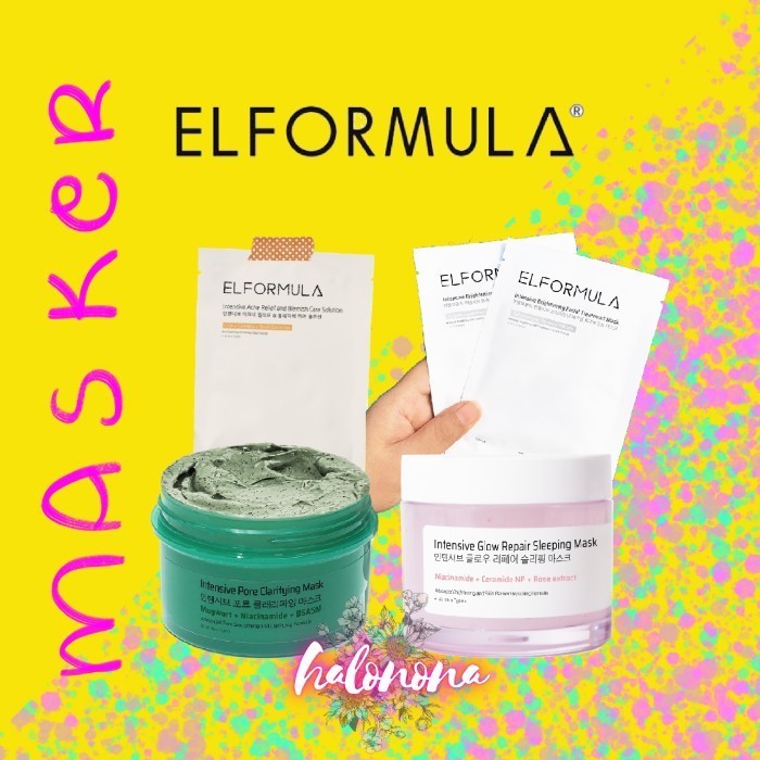 Elformula Mask (Sleeping Mask, Clay Mask, Acne Sheetmask, Bright Mask)
