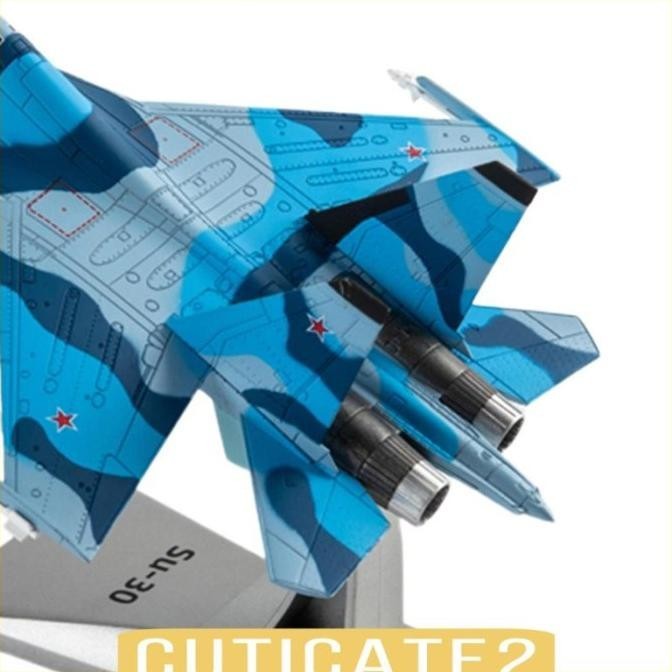 Miniatur Diecast Pesawat Tempur Su-30 Skala 1 / 100 Untuk Dekorasi