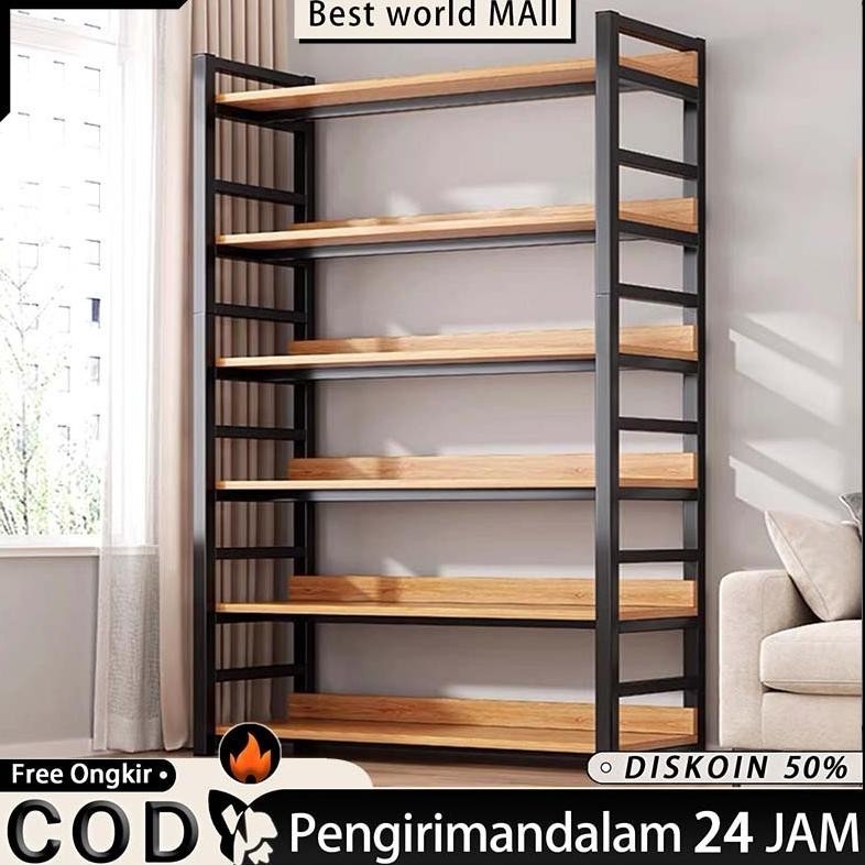 Rak Buku Rak Besi Siku Lubang Rak Gudang Rak Serbaguna Besi Siku Lubang Rak Penyimpanan