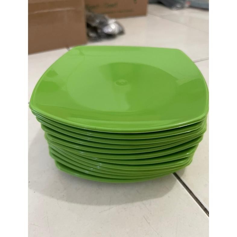 ul-64 ( 1 lusin ) Piring Corel Kecil I-one / Piring Dessert / Piring Makan Plastik 12pcs Termurah