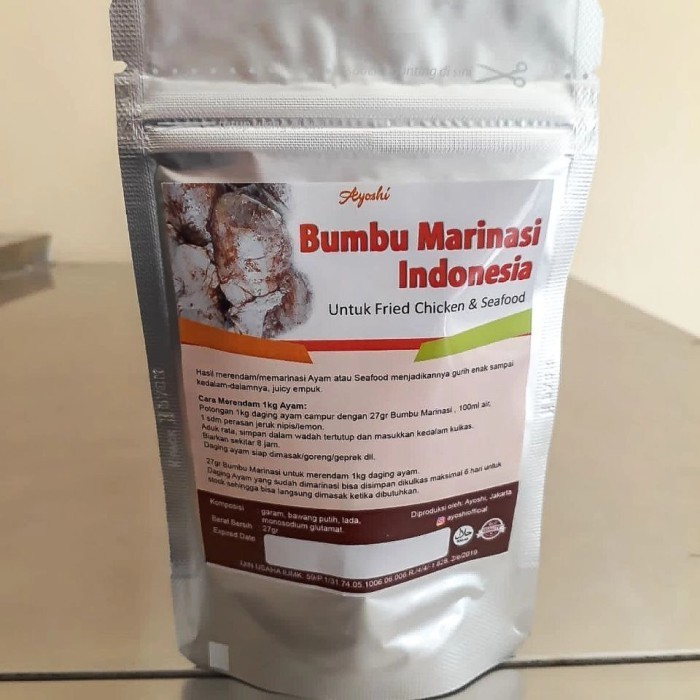 

Bumbu Marinasi 500Gr Untuk Chien, Ikan Dll Rasa Meresep Juicy
