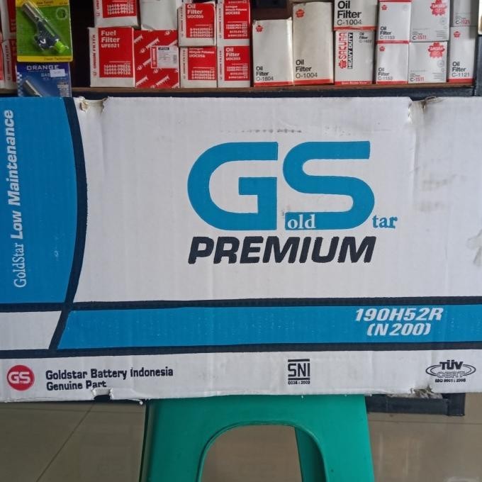 BEBAS ONGKIR - Aki Truk/ Genset/ GS Goldstar Premium N200/ 190H52 12V 200AH/ GS N 200