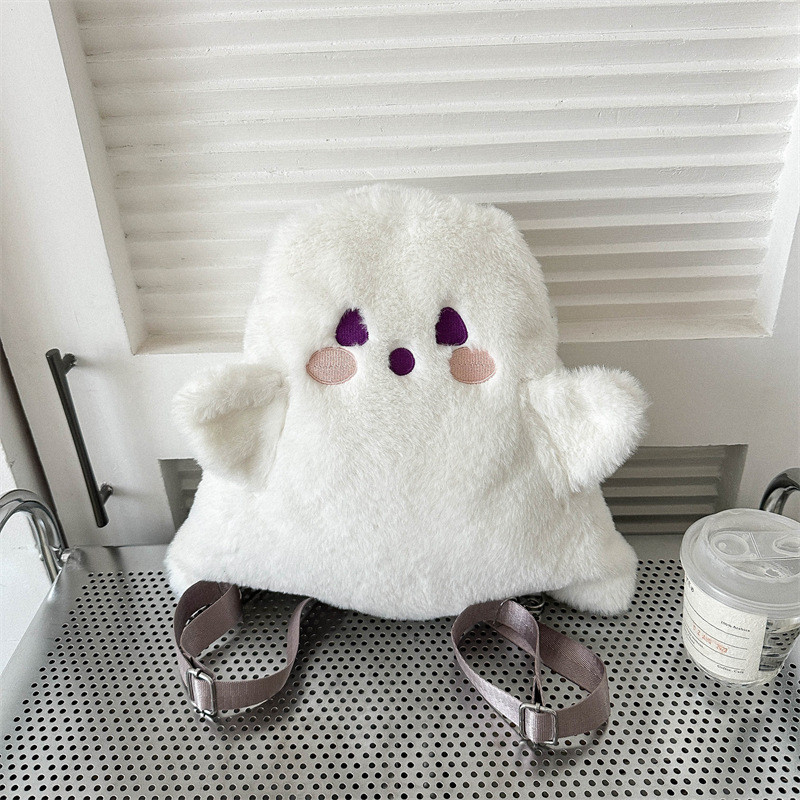 Ransel Anak Hantu Baru Tas Boneka Lembut Wanita Tas Ransel Kartun Anak Perempuan Lucu Jepang Fashion