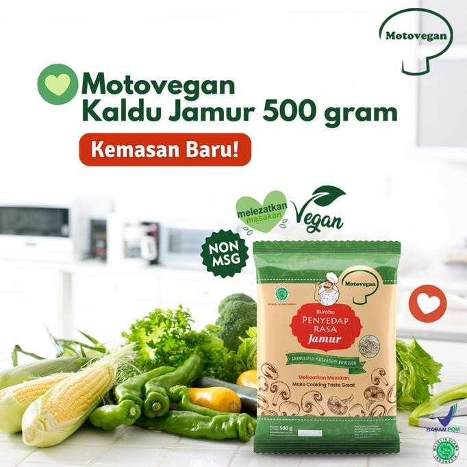 

BIG SALE MOTOVEGAN KALDU JAMUR PENYEDAP RASA TANPA MSG 500 GRAM !!!!!