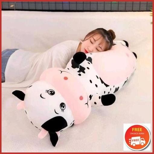 Flash Sale Guling Boneka Karakter Animal/Guling Boneka Anak Karakter Animal Sapi Bahan Yelvo Full Da