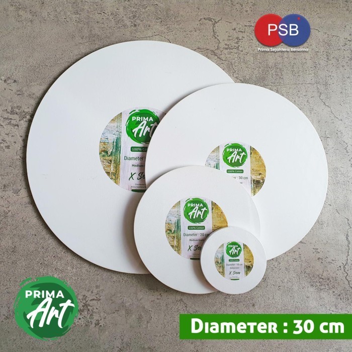 

KANVAS LUKIS LINGKARAN PRIMA ART DIAMETER 30 CM / KANVAS ROUND 30 CM