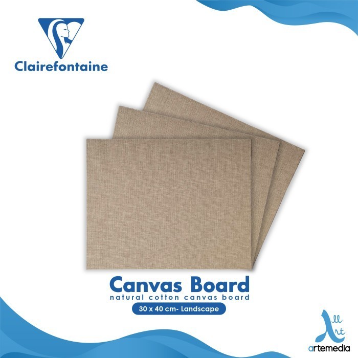 

KANVAS LUKIS CLAIREFONTAINE NATURAL 30X40CM CANVAS BOARD