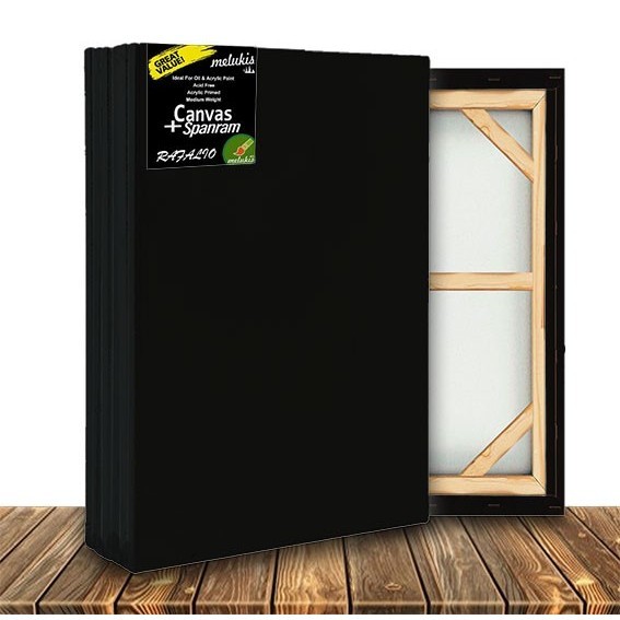 

KANVAS LUKIS HITAM 120X70 CM CANVAS BLACK SPANRAM 120X70CM BY RAVALIO