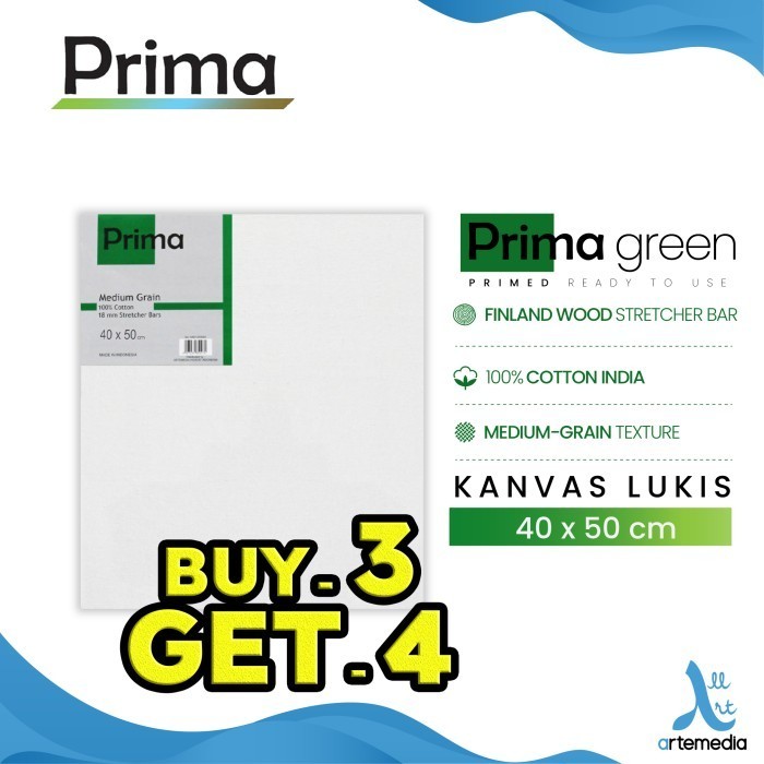 

KANVAS LUKIS PRIMA GREEN 40X50CM COTTON CANVAS
