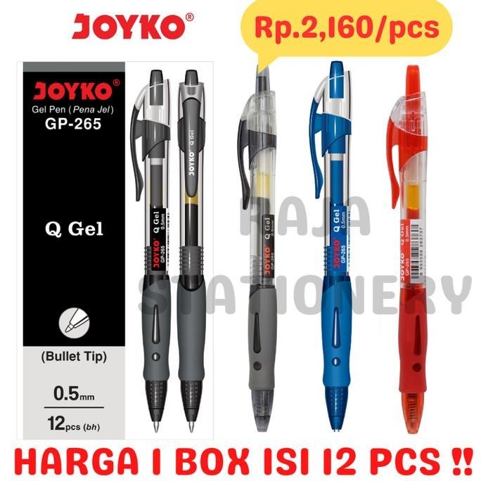 

JOYKO GEL PEN QGEL PENA PULPEN JOYKO CETEK Q-GEL GP-265 1 BOX 12 PCS