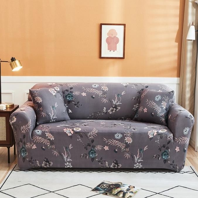 [VARIAN BARU] Cover Pattern Sarung Sofa Elastis Stretch Penutup Kursi Sofa Bed Sarung Bantal Selimut