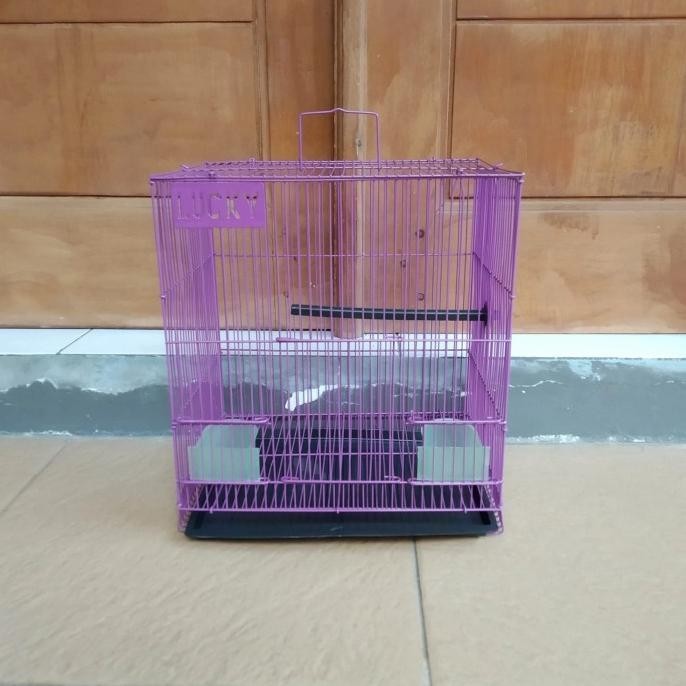 Kandang Sangkar Burung Lovebird Hamster Kecil Merk Lucky Khusus Biru WLS