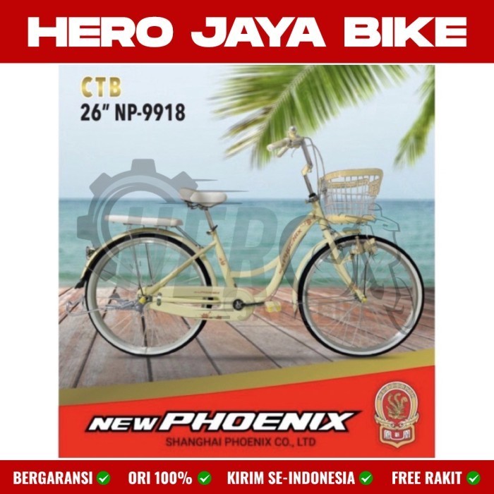 Sepeda Mini Keranjang Dewasa Perempuan New Phoenix Uk 20 24 & 26 Inch