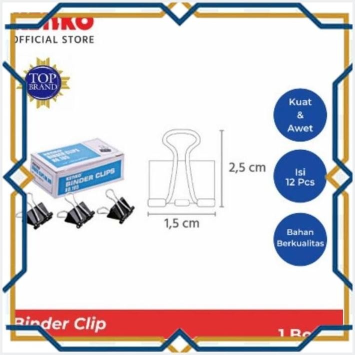 

[BGS] KENKO BINDER CLIP NO. 105 PENJEPIT KERTAS PAPER KLIP