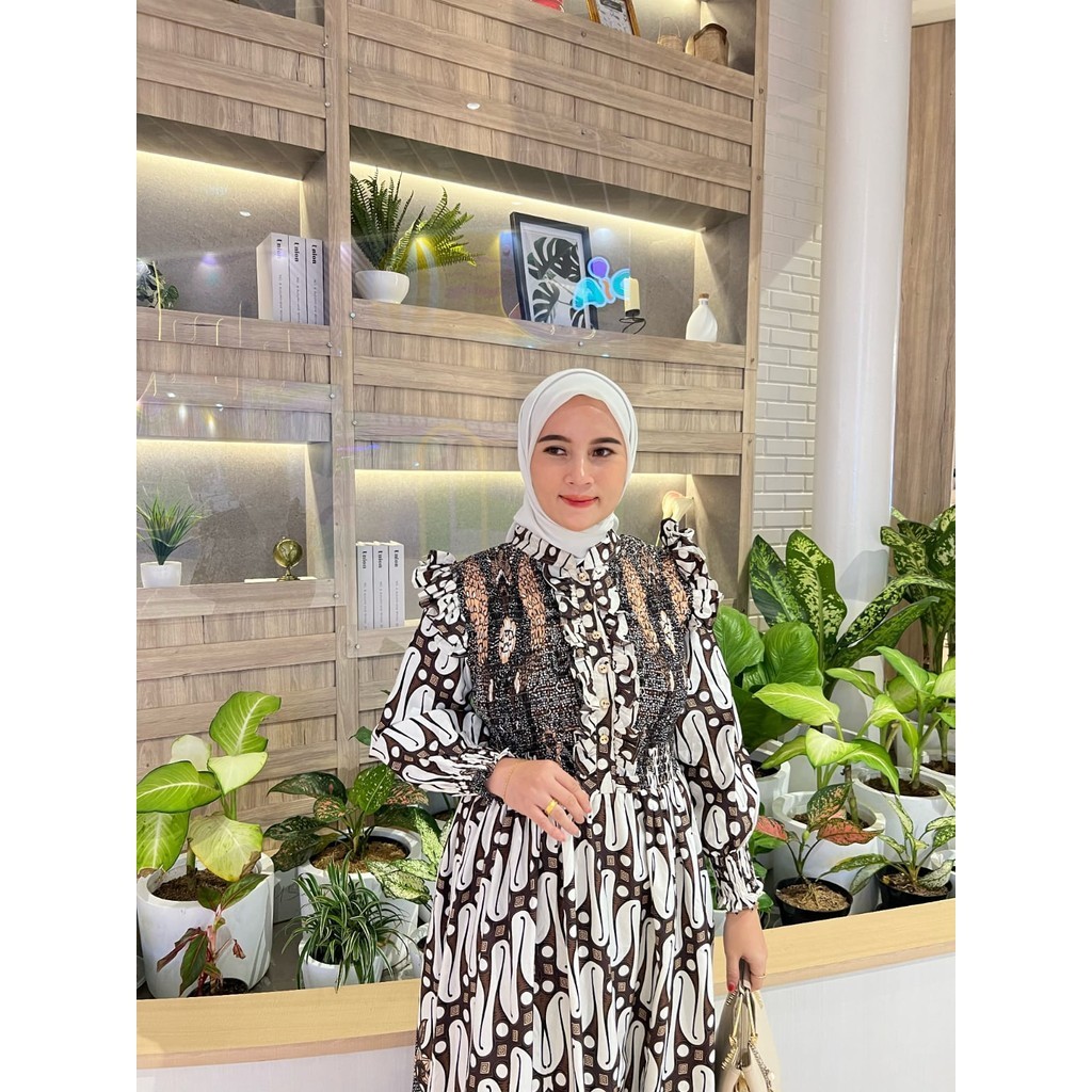 (Termurah DiShopee) Selvina dress batik kraton