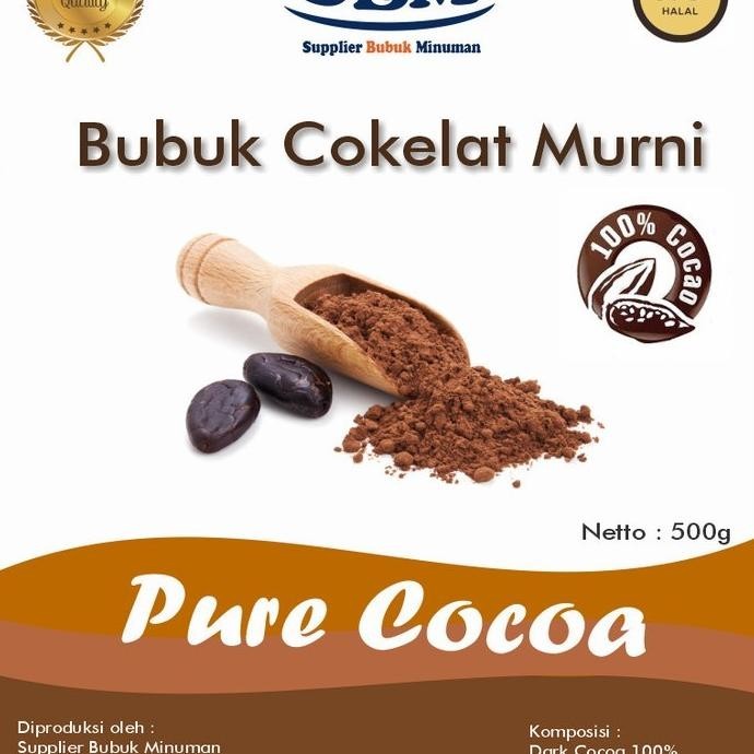 

Bubuk Cokelat Murni 100% Pure Cocoa Powder Dark Chocolate Asli SBM SM88