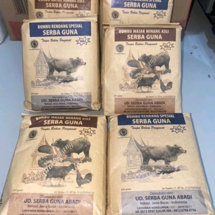 

len Bumbu Masak Minang Asli SERBA GUNA 250 Gram